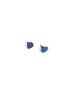 Mėlyni titano auskarai